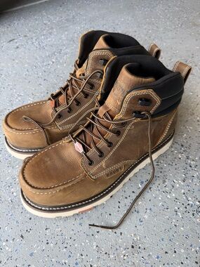 BRUNT MARIN WELTED 6” COMP TOE Brown Leather SIZE 12